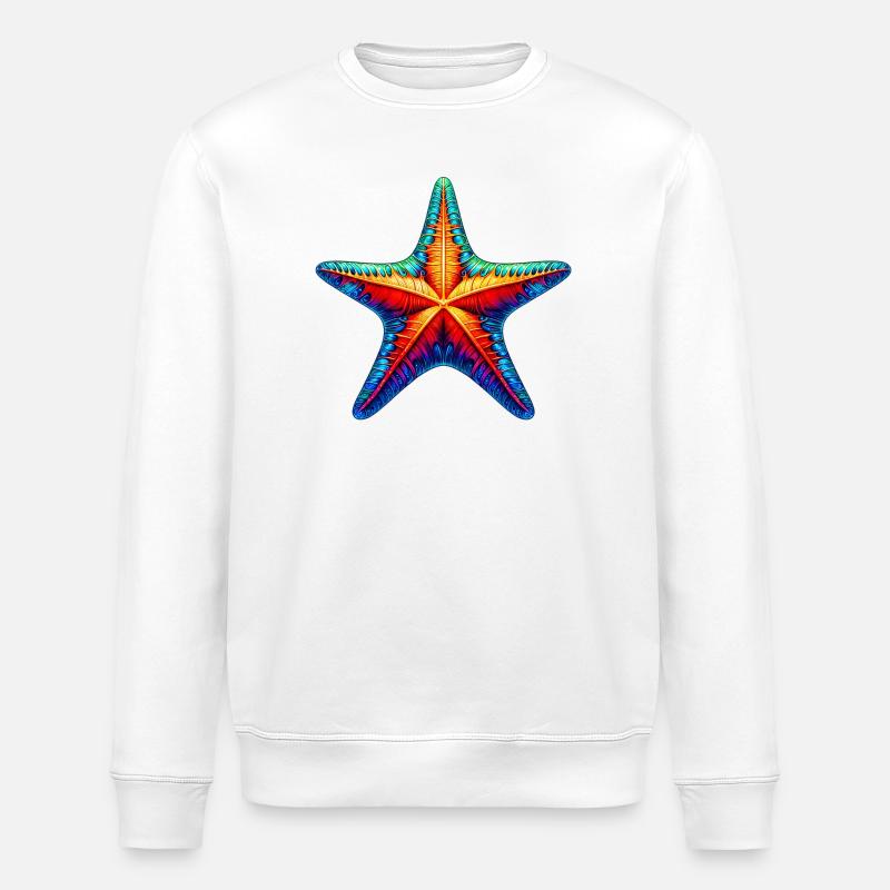 Étoile de mer - Sweat bio ROLLER Stanley/Stella Unisexe - blanc