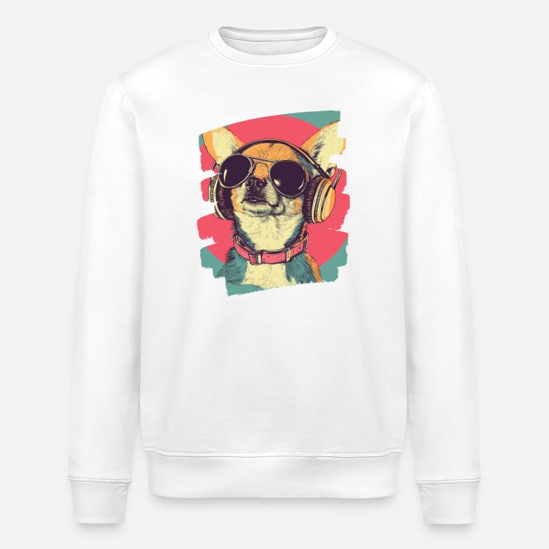 Chihuahua - Stanley/Stella Unisex Bio-Sweatshirt ROLLER - Weiß