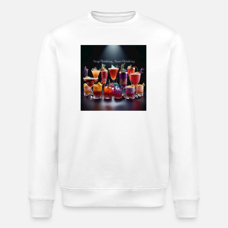 Cocktails mit Humorvollen Text - Stanley/Stella Unisex Bio-Sweatshirt ROLLER - Weiß