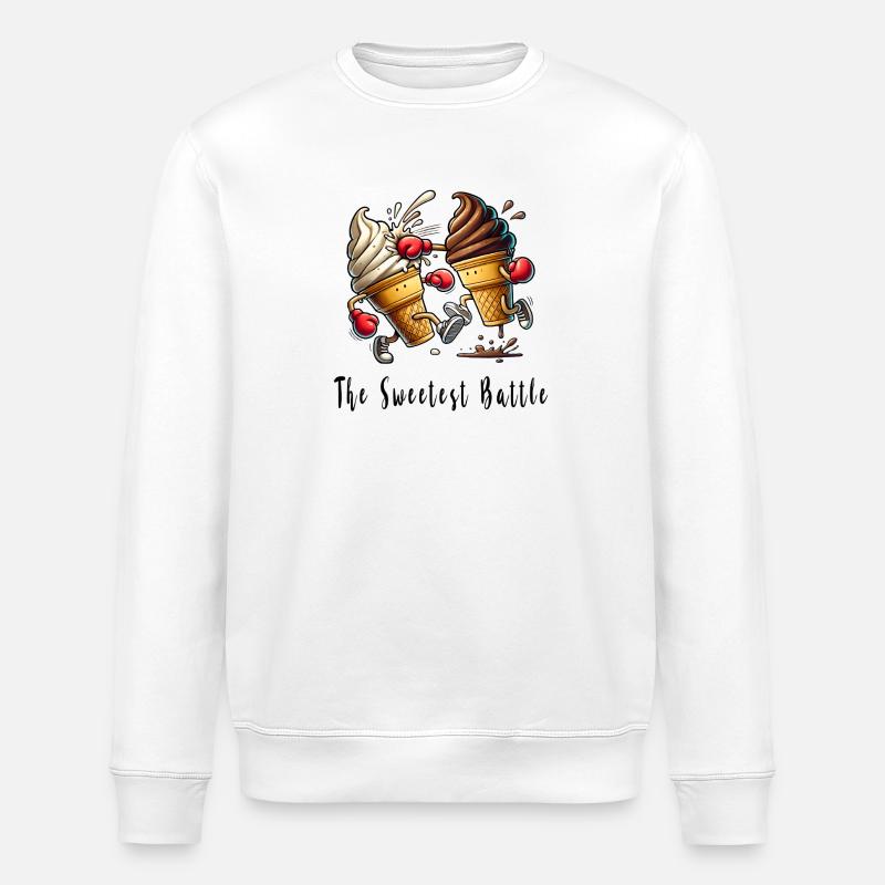 Der süße Wettkampf / Eiscreme - Stanley/Stella Unisex Bio-Sweatshirt ROLLER - Weiß