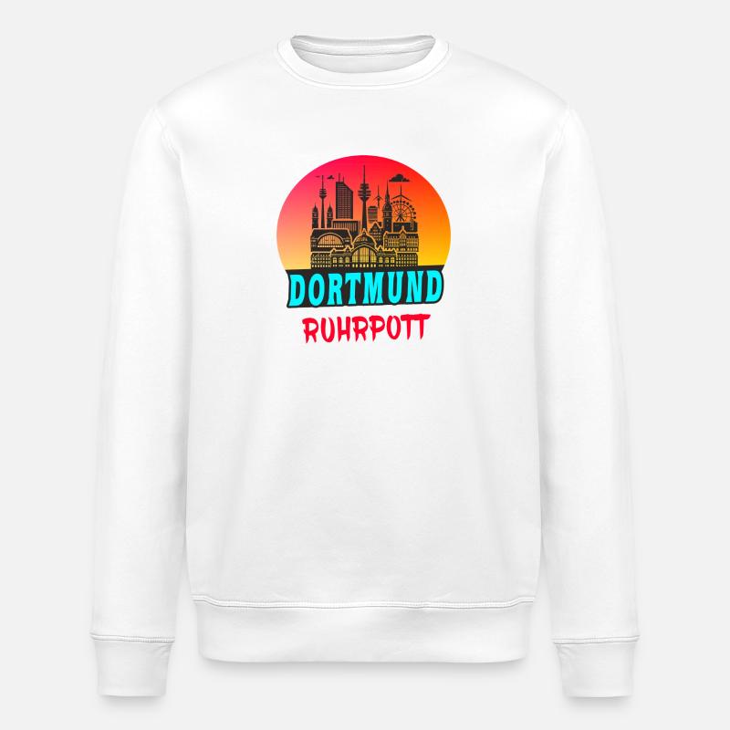 Dortmund Ruhrpott Skyline - Stanley/Stella Unisex Bio-Sweatshirt ROLLER - Weiß