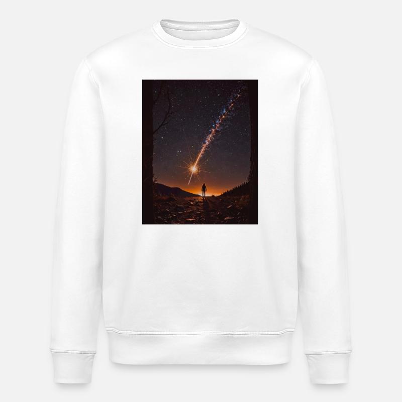 Chemin des étincelles de feu - Sweat bio ROLLER Stanley/Stella Unisexe - blanc