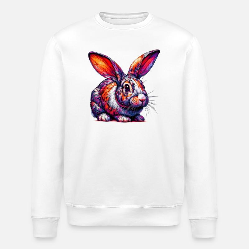 Rabbit - Stanley/Stella ROLLER Unisex Organic Sweatshirt - white