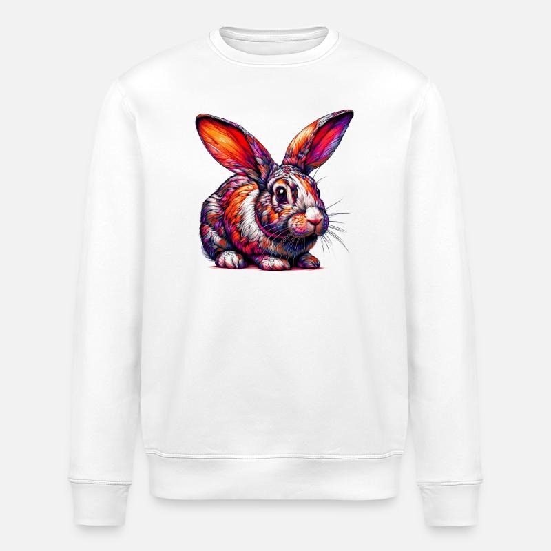 Rabbit - Stanley/Stella ROLLER Unisex Organic Sweatshirt - white