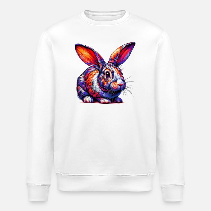 Rabbit - Stanley/Stella ROLLER Unisex Organic Sweatshirt - white