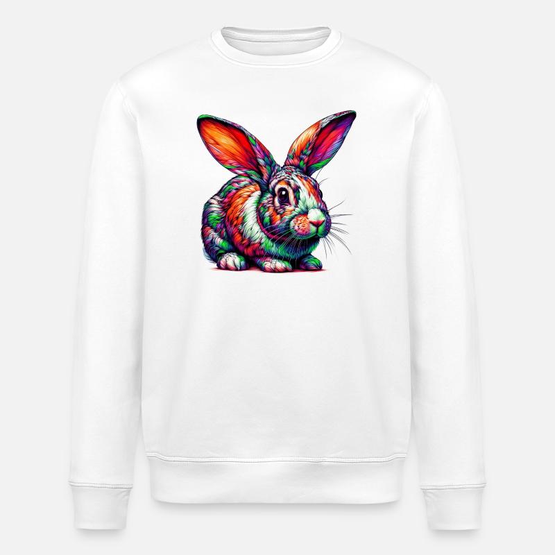 Rabbit - Stanley/Stella ROLLER Unisex Organic Sweatshirt - white
