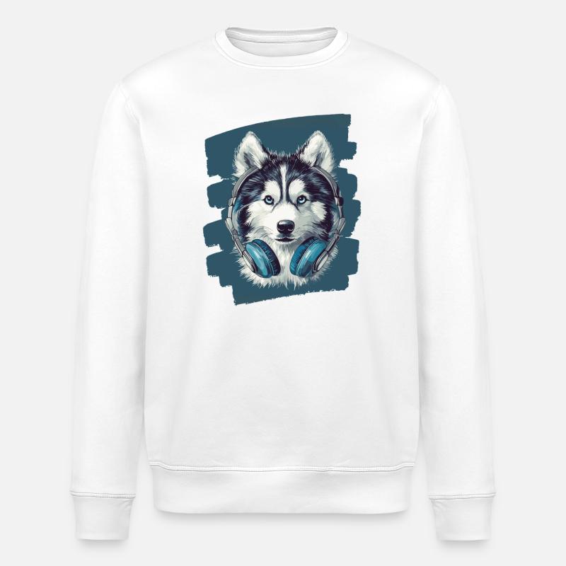 Pomsky - Stanley/Stella ROLLER Unisex Organic Sweatshirt - white
