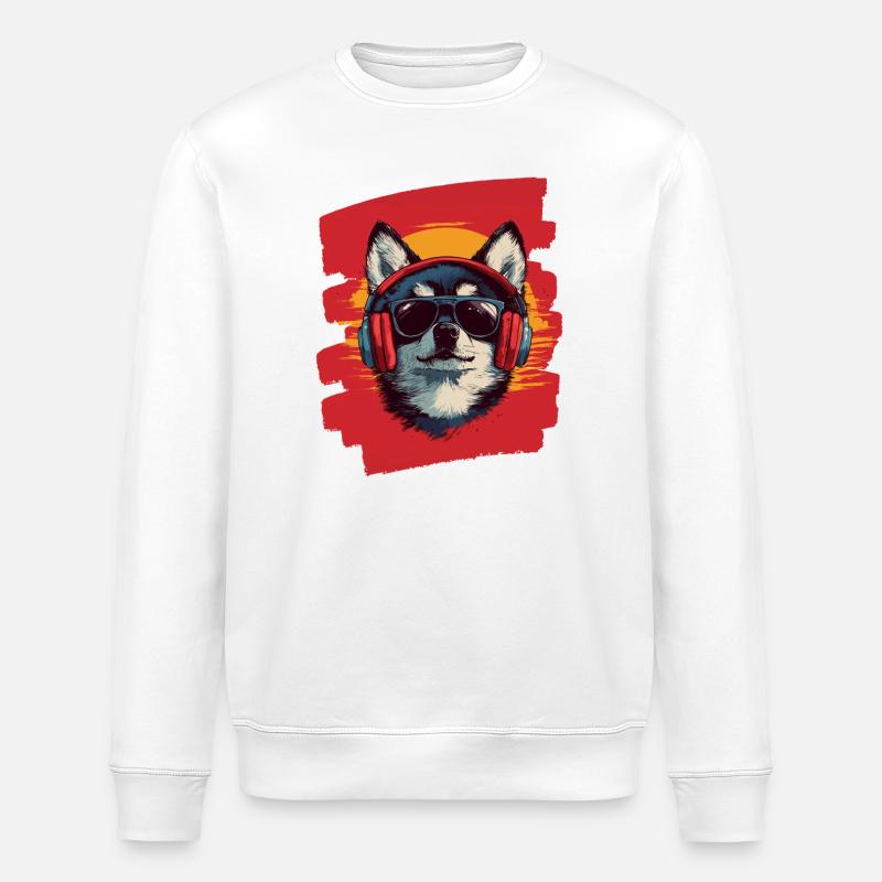 Pomsky - Stanley/Stella Unisex Bio-Sweatshirt ROLLER - Weiß