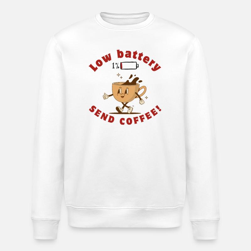 Low battery - Stanley/Stella Unisex Bio-Sweatshirt ROLLER - Weiß