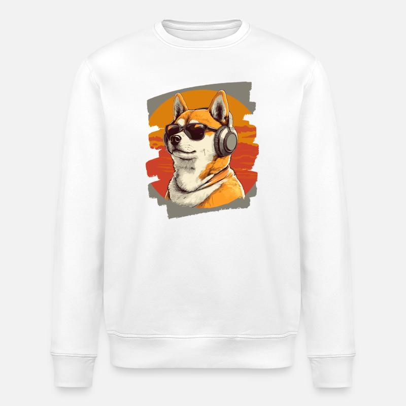 Shiba Inu - Stanley/Stella Unisex Bio-Sweatshirt ROLLER - Weiß