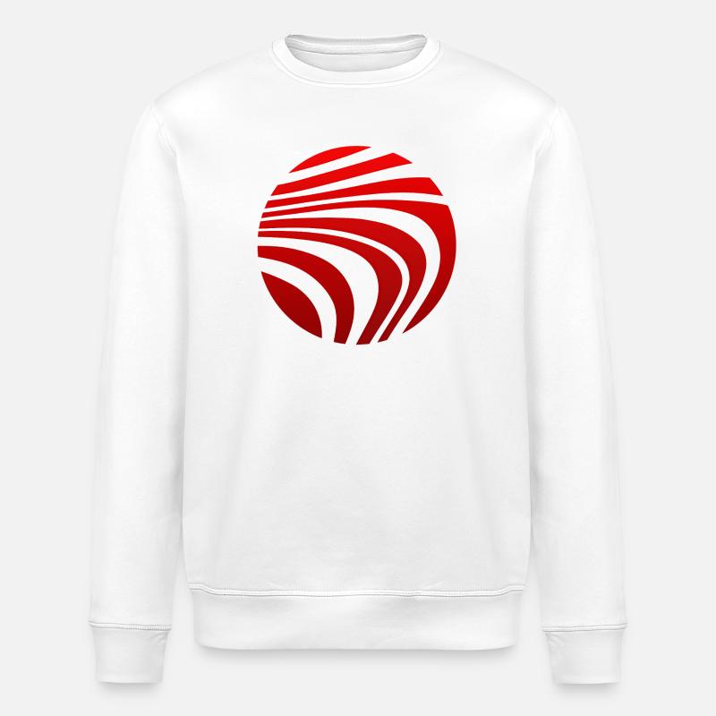 Psychedelic Pattern Red Gradient - Stanley/Stella ROLLER Unisex Organic Sweatshirt - white