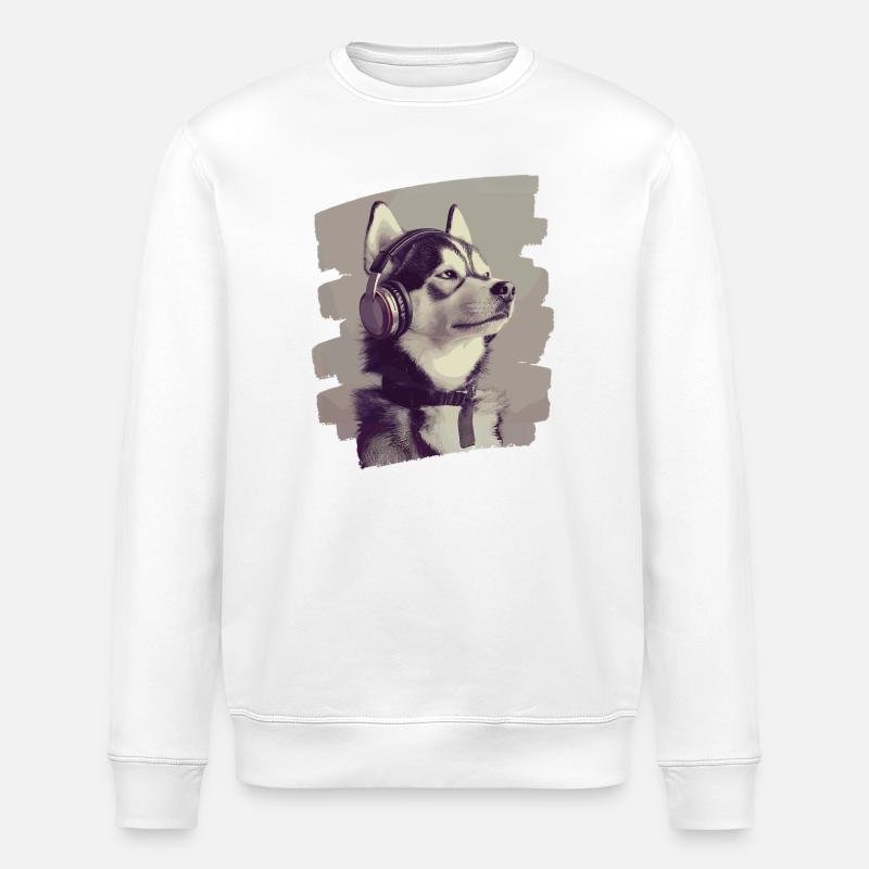 Husky - Stanley/Stella Unisex Bio-Sweatshirt ROLLER - Weiß