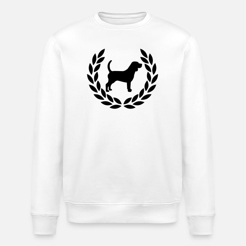 Beagle avec couronne de laurier - Sweat bio ROLLER Stanley/Stella Unisexe - blanc