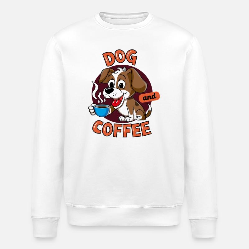 Hund&Kaffee - Stanley/Stella Unisex Bio-Sweatshirt ROLLER - Weiß
