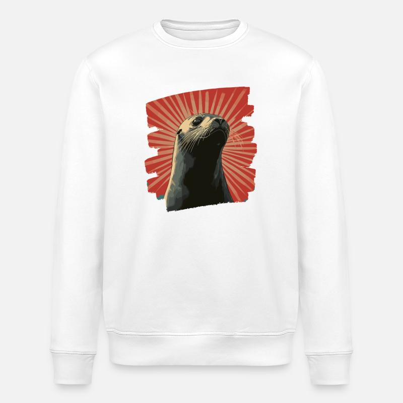 Phoque - Sweat bio ROLLER Stanley/Stella Unisexe - blanc