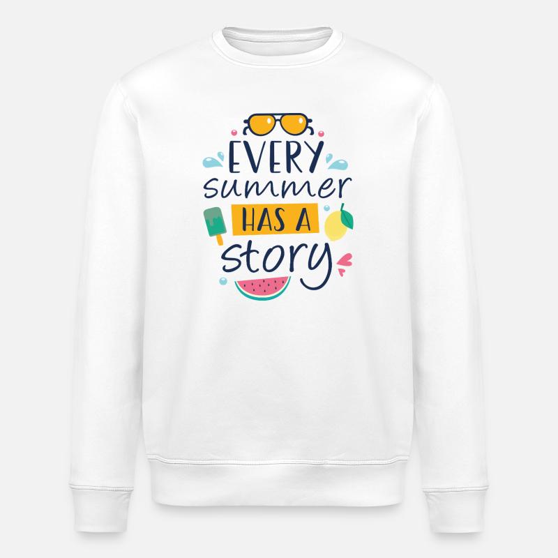 Jeder Sommer hat eine Geschichte - Stanley/Stella Unisex Bio-Sweatshirt ROLLER - Weiß