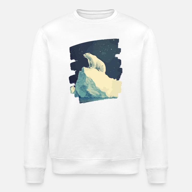 Eisbär - Stanley/Stella Unisex Bio-Sweatshirt ROLLER - Weiß