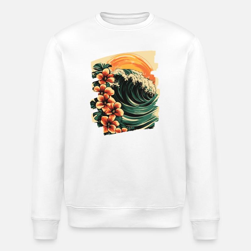 Hawaii Strand - Stanley/Stella Unisex Bio-Sweatshirt ROLLER - Weiß