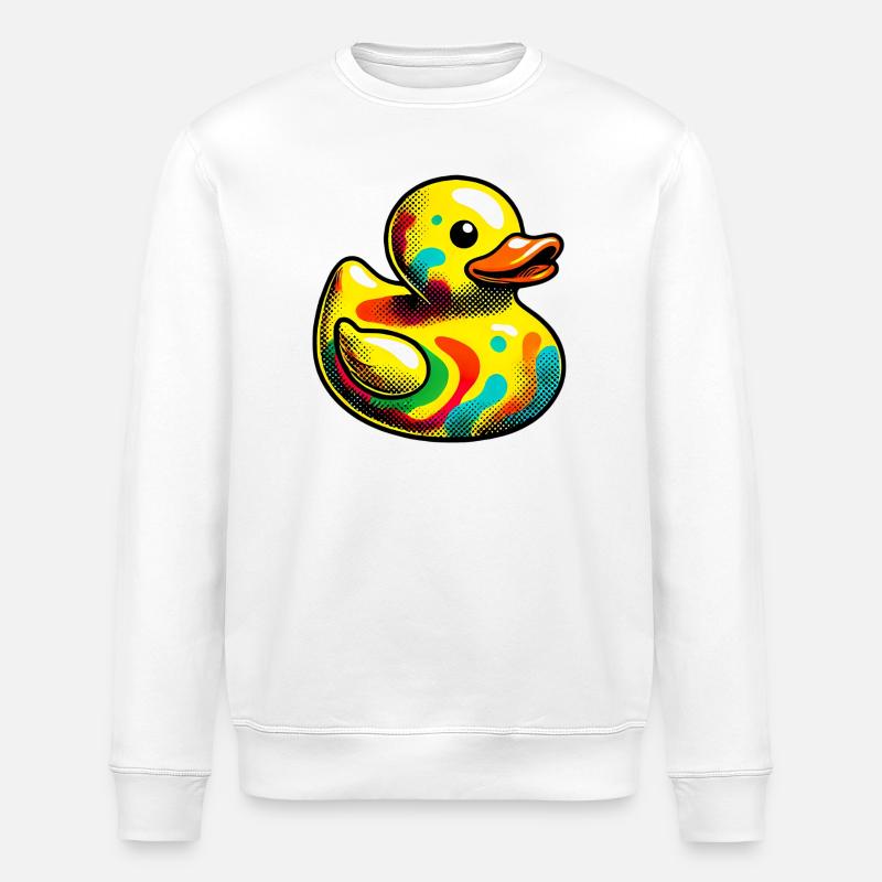 Caneton Canard Canard Canard - Sweat bio ROLLER Stanley/Stella Unisexe - blanc