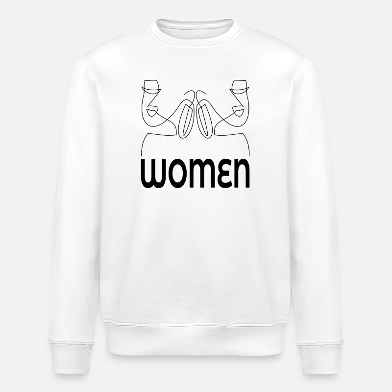 LINE ART ÄSTHETIK FRAUEN - Stanley/Stella Unisex Bio-Sweatshirt ROLLER - Weiß