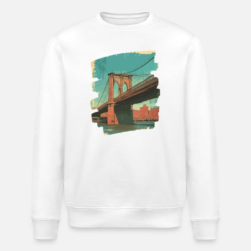 Brooklyn Bridge - Stanley/Stella Unisex Bio-Sweatshirt ROLLER - Weiß