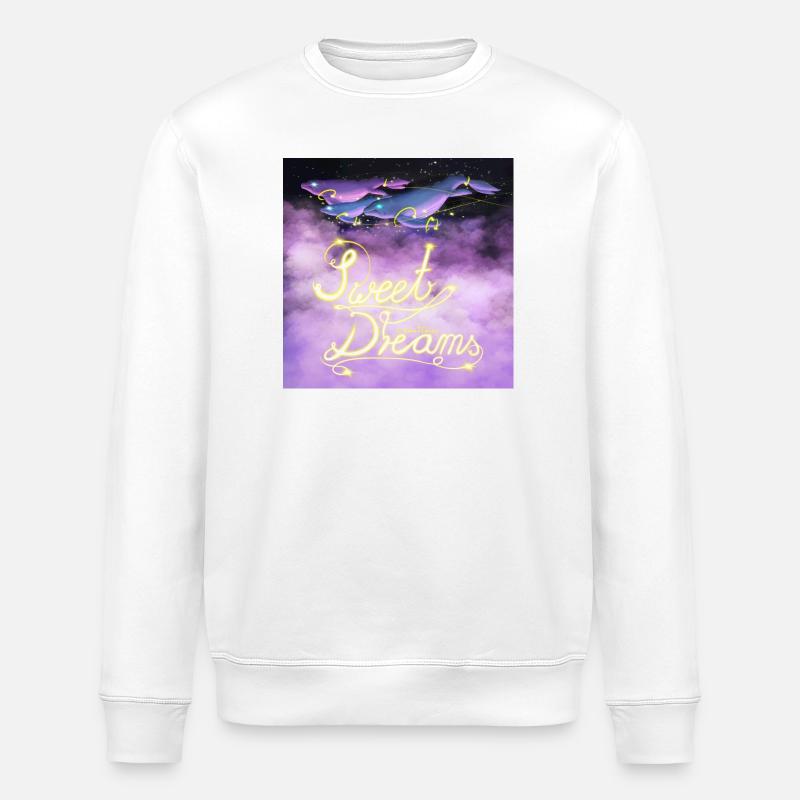 Sweet Dreams Space-Whale - Stanley/Stella Unisex Bio-Sweatshirt ROLLER - Weiß