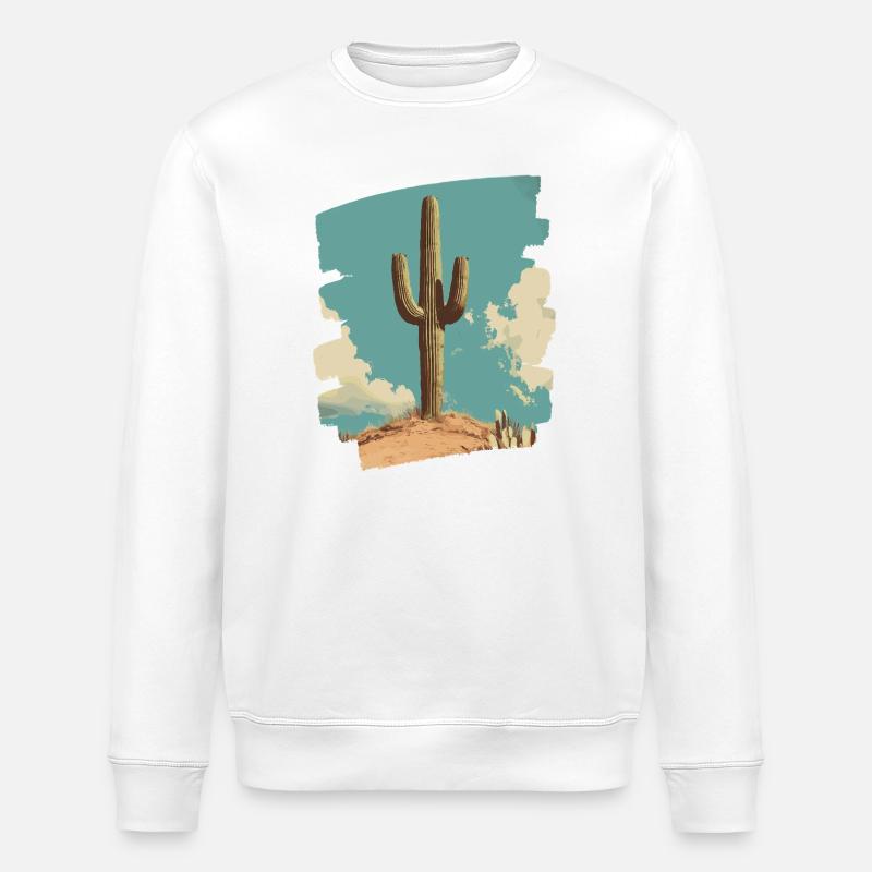 Kaktus - Stanley/Stella Unisex Bio-Sweatshirt ROLLER - Weiß