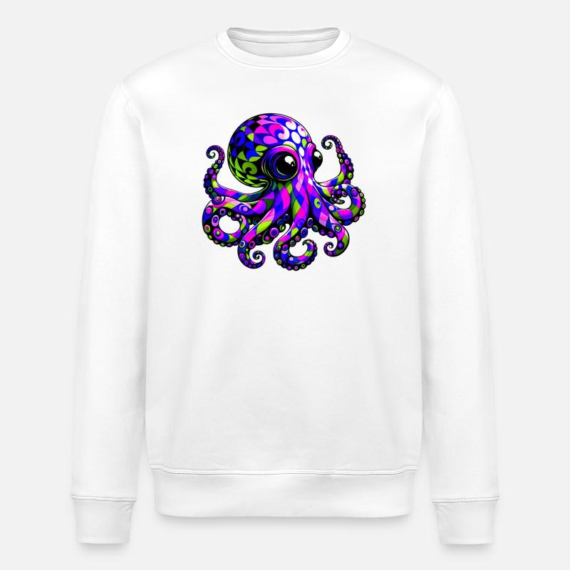 Krake - Stanley/Stella Unisex Bio-Sweatshirt ROLLER - Weiß