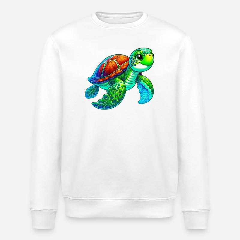 Schildkröte - Stanley/Stella Unisex Bio-Sweatshirt ROLLER - Weiß