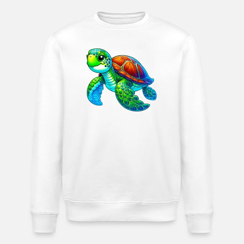 Turtle - Stanley/Stella ROLLER Unisex Organic Sweatshirt - white