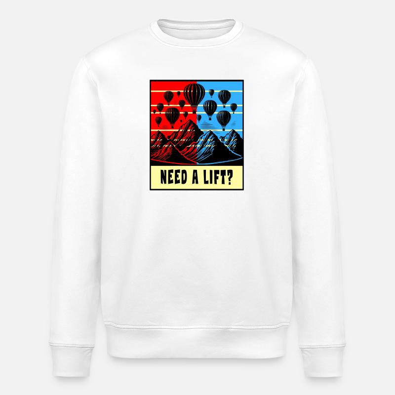 Heißluftballon Design - Stanley/Stella Unisex Bio-Sweatshirt ROLLER - Weiß