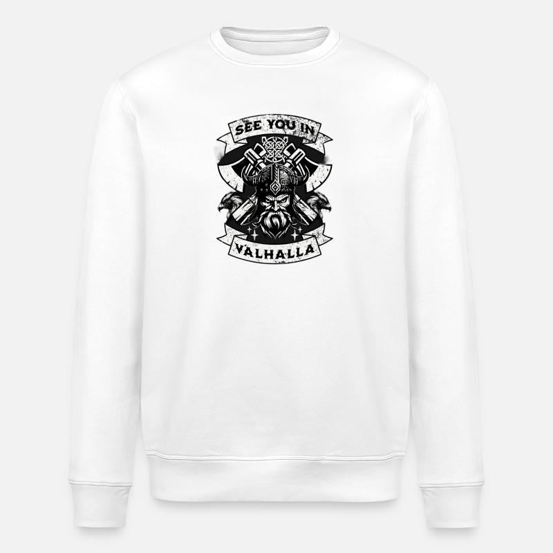 Valhalla-Warrior-Vision - Stanley/Stella Unisex Bio-Sweatshirt ROLLER - Weiß