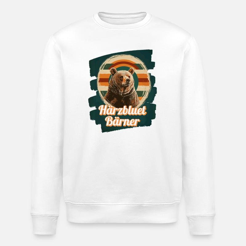 Härzbluetbärner Bärner Berner Härzbluetberner - Stanley/Stella Unisex Bio-Sweatshirt ROLLER - Weiß