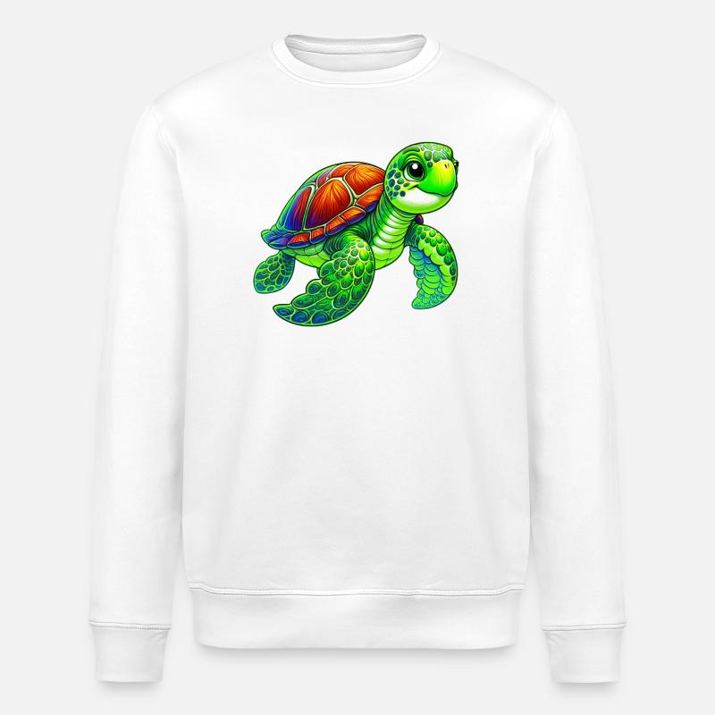 Turtle - Stanley/Stella ROLLER Unisex Organic Sweatshirt - white