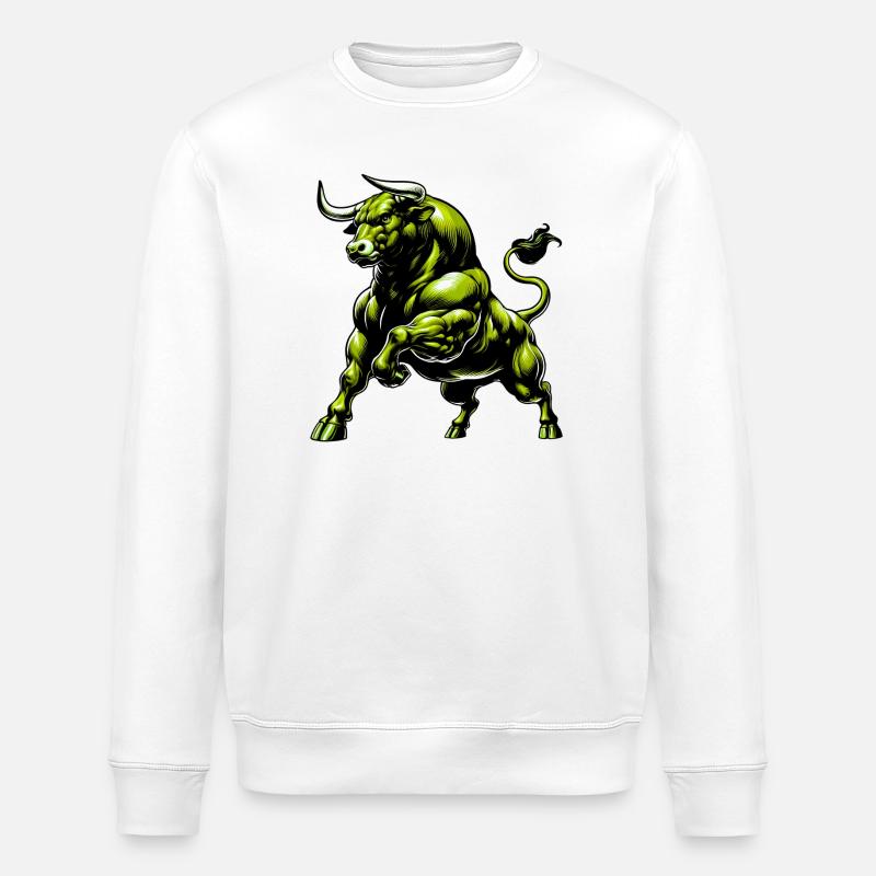 Stier - Stanley/Stella Unisex Bio-Sweatshirt ROLLER - Weiß