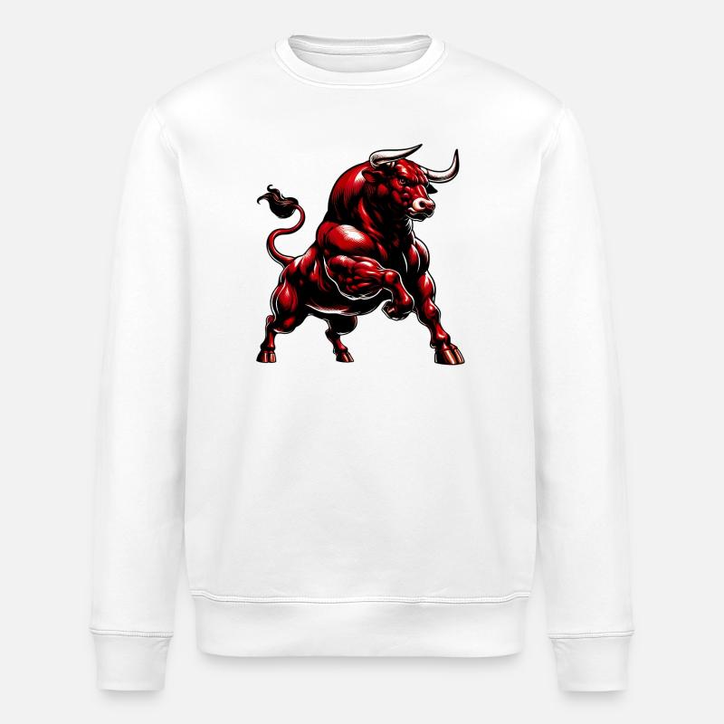 Taureau - Sweat bio ROLLER Stanley/Stella Unisexe - blanc