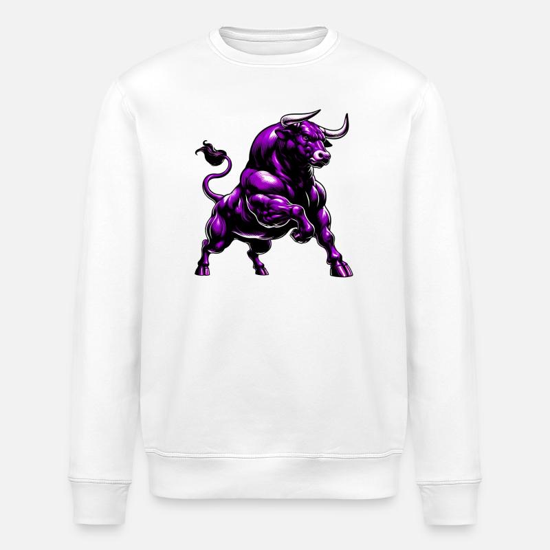 Stier - Stanley/Stella Unisex Bio-Sweatshirt ROLLER - Weiß