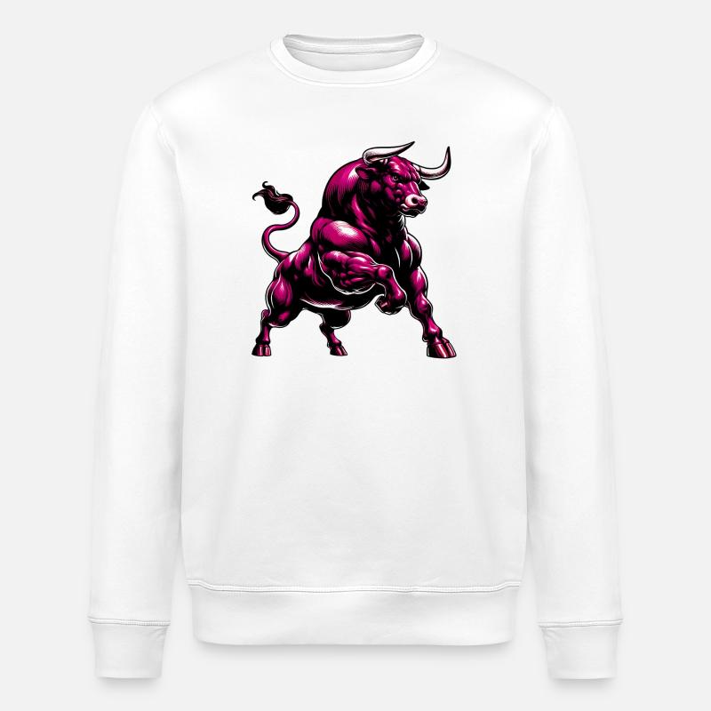 Taureau - Sweat bio ROLLER Stanley/Stella Unisexe - blanc