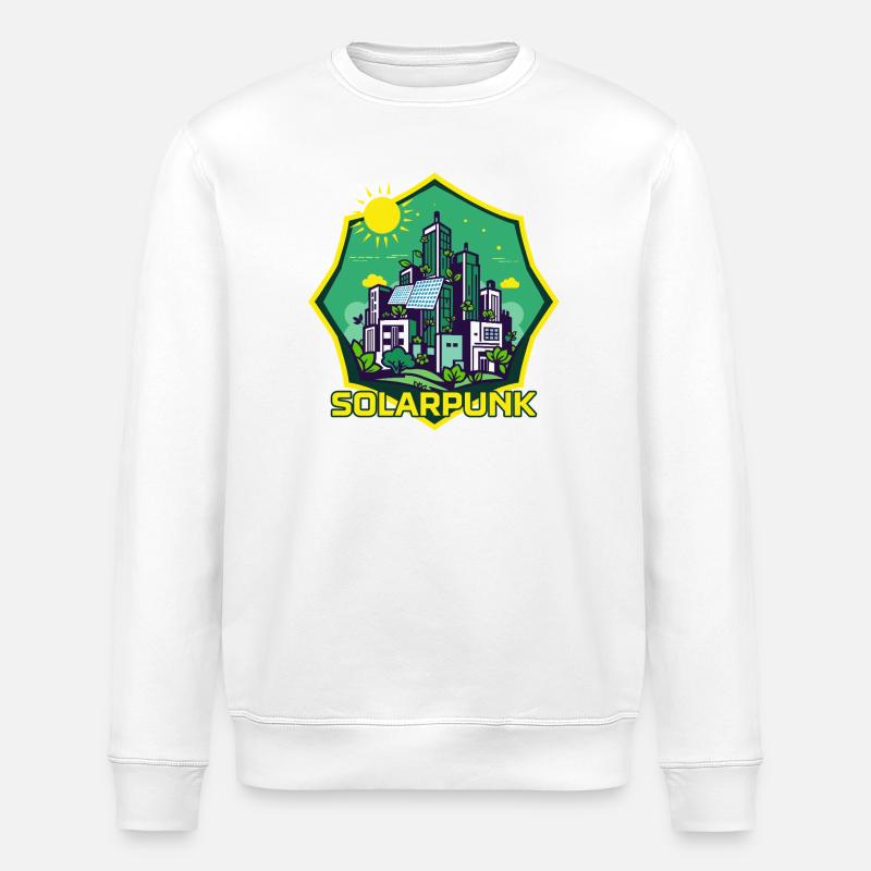 Solarpunk - Sweat bio ROLLER Stanley/Stella Unisexe - blanc