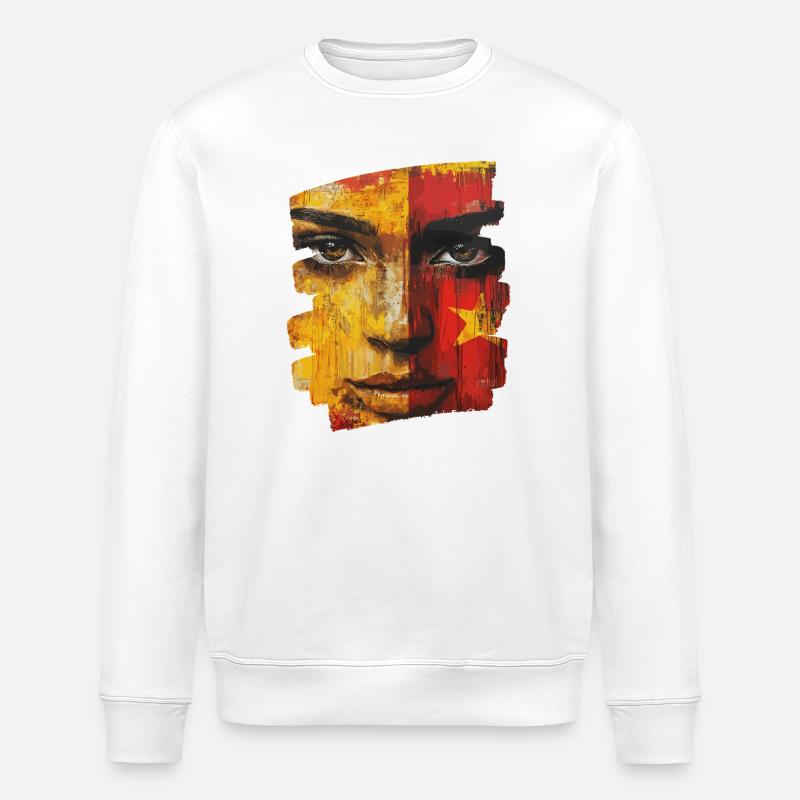 Spanische Flagge Spanien - Stanley/Stella Unisex Bio-Sweatshirt ROLLER - Weiß