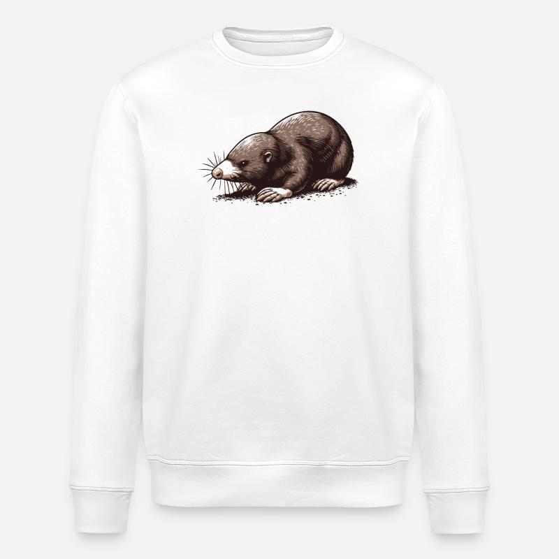 Mole - Stanley/Stella ROLLER Unisex Organic Sweatshirt - white