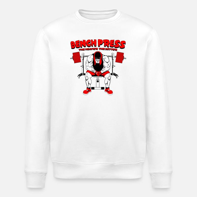 Développé couché sin style ville - Sweat bio ROLLER Stanley/Stella Unisexe - blanc