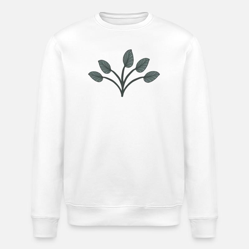Schöne Blätter - Stanley/Stella Unisex Bio-Sweatshirt ROLLER - Weiß