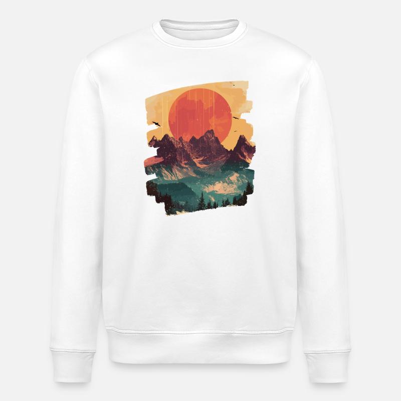 Berge - Stanley/Stella Unisex Bio-Sweatshirt ROLLER - Weiß