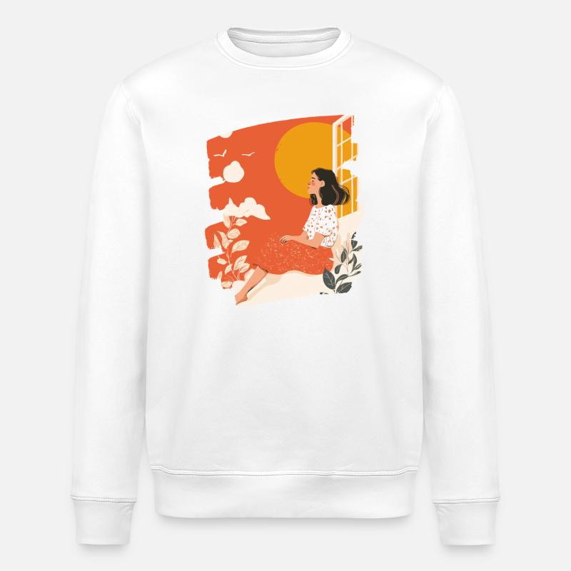 Relax Meditation Selfcare Me-Time - Stanley/Stella Unisex Bio-Sweatshirt ROLLER - Weiß