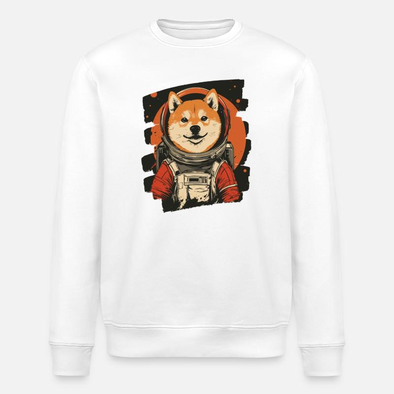 Shiba Astronaute 2 - Sweat bio ROLLER Stanley/Stella Unisexe - blanc
