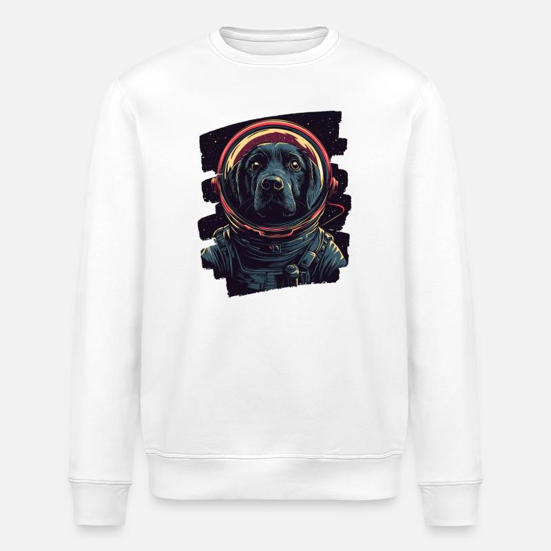 Astronaute du Labrador - Sweat bio ROLLER Stanley/Stella Unisexe - blanc