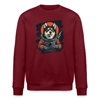 Husky Astronaut - Stanley/Stella Unisex Bio-Sweatshirt ROLLER - Weiß - Vorne - Nik (191cm)