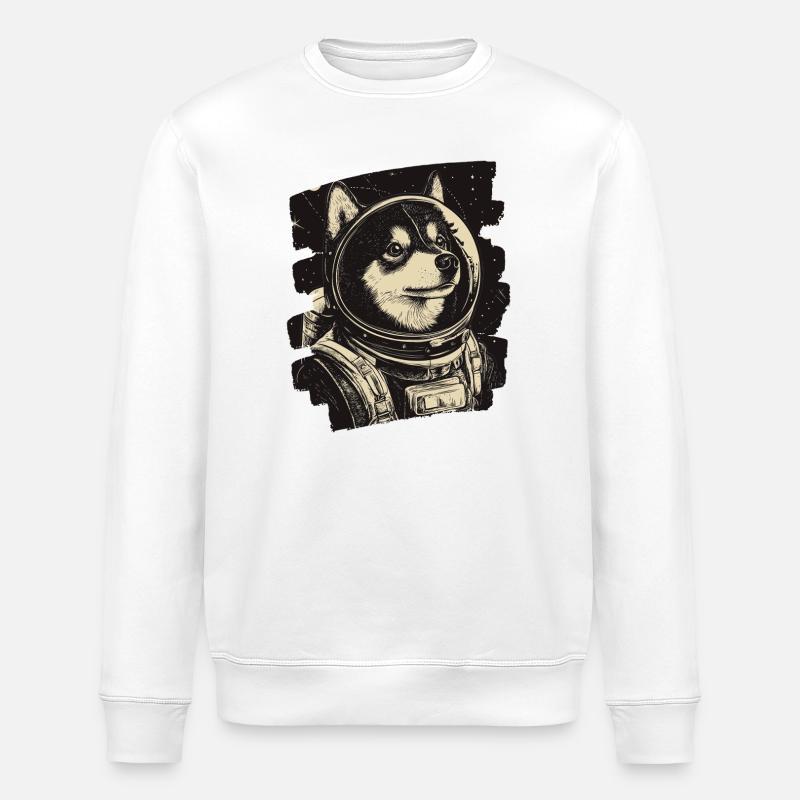 Astronaute husky - Sweat bio ROLLER Stanley/Stella Unisexe - blanc