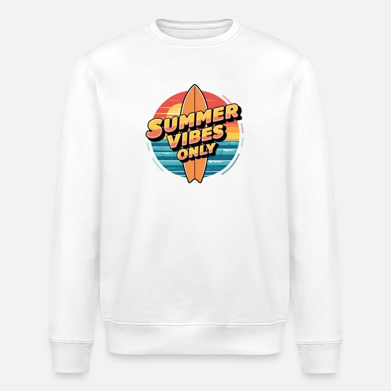 Nur Sommer-Vibes - Stanley/Stella Unisex Bio-Sweatshirt ROLLER - Weiß